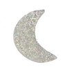 Drusy Crescent Moon Cabochons 24mm - 6 pieces