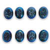 Drusy Cobalt Blue Oval Cabochons 18mm - 8 pieces