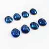 Drusy Cobalt Blue Oval Cabochons 18mm - 8 pieces