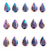 Drusy Rainbow Pear Cabochons 11mm - 15 pieces