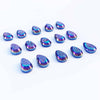 Drusy Rainbow Pear Cabochons 11mm - 15 pieces