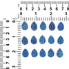 Drusy Cobalt Blue Small Pear Cabochons 14mm - 15 pieces