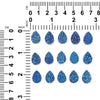 Drusy Cobalt Blue Small Pear Cabochons 14mm - 15 pieces