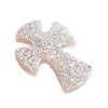 Drusy Cross Cabochons 20mm - 8 pieces