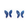 Drusy Dark Blue Butterfly Cabochons 10mm - 2 pairs