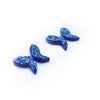 Drusy Dark Blue Butterfly Cabochons 10mm - 2 pairs