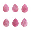 Drusy Hot Pink Pear Cabochons 20mm - 6 pieces