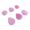 Drusy Hot Pink Birnen-Cabochons 20 mm – 6 Stück 