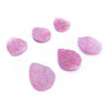 Drusy Hot Pink Pear Cabochons 20mm - 6 pieces