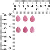 Drusy Hot Pink Birnen-Cabochons 20 mm – 6 Stück 