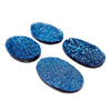 Drusy Blue Große ovale Cabochons 35 mm – 4 Stück 