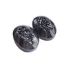 Drusy Black Oval Cabochons 16mm - 1 pair