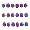 Drusy Rainbow Oval Cabochons 10mm - 18 pieces