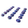 Drusy Rainbow Oval Cabochons 10mm - 18 pieces