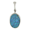 Starborn Creations Quartz Drusy Pendant in Sterling Silver - Blue/Green