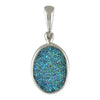 Starborn Creations Quartz Drusy Pendant in Sterling Silver - Blue/Green