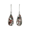 Starborn Red Fordite Earrings in Sterling Silver – (long pear)