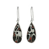 Starborn Red Fordite Earrings in Sterling Silver – (long pear)