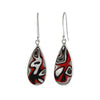Starborn Red Fordite Earrings in Sterling Silver – (long pear)