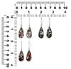 Starborn Red Fordite Earrings in Sterling Silver – (long pear)