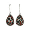 Starborn Red Fordite Earrings in Sterling Silver – (round pear)