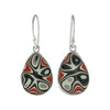 Starborn Red Fordite Earrings in Sterling Silver – (round pear)
