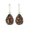 Starborn Red Fordite Earrings in Sterling Silver – (round pear)