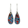 Starborn Blue Fordite Earrings in Sterling Silver