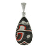 Starborn Red Fordite Pendant in Sterling Silver