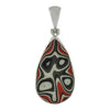 Starborn Red Fordite Pendant in Sterling Silver