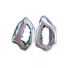 Minty Blue Drusy Geode Slices 15-22mm - 2 pieces