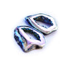 Minty Blue Drusy Geode Slices 15-22mm - 2 pieces
