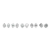 Starborn Herkimer-Diamant-Sterlingsilber-Ohrstecker-Set mit 5 Paaren 