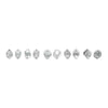Starborn Herkimer Diamond Sterling Silver Post Earrings Set of 5 pairs