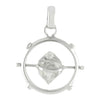 Starborn Herkimer Diamond Spinner Pendant in Sterling Silver