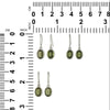 Facettierte ovale Starborn-Moldavit-Ohrringe aus Sterlingsilber 