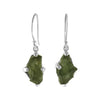 Starborn Sterling Silver Natural Raw Moldavite Small Earrings