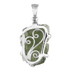 Starborn Dragon Moldavite Pendant in Sterling Silver