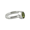 Starborn Faceted Moldavite 1ct Ring in Sterling Silver