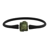 Starborn Natural 10-15 Carat Moldavite in Sterling Silver Bale on Silicon Bracelet