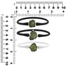 Starborn Natural 10-15 Carat Moldavite in Sterling Silver Bale on Silicon Bracelet