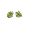 Starborn Rough Peridot Crystal Post Earrings in Sterling Silver