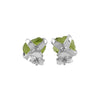 Starborn Rough Peridot Crystal Post Earrings in Sterling Silver