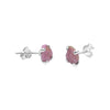 Starborn Record Keeper Ruby Post Earrings in Sterling Silver