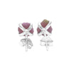 Starborn Record Keeper Ruby Post Earrings in Sterling Silver