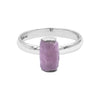 Starborn Ruby Crystal Bar Ring aus Sterlingsilber 