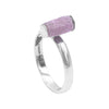 Starborn Ruby Crystal Bar Ring in Sterling Silver