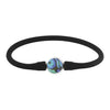 Starborn Reversible Round Ammolite and Abalone Shell Silicone Band Bracelet