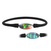 Starborn Reversible Oval Ammolite and Abalone Shell Silicone Band Bracelet