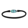 Starborn Reversible Oval Ammolite and Abalone Shell Silicone Band Bracelet